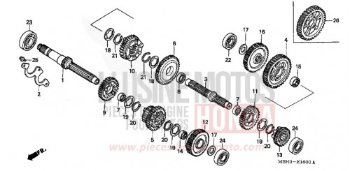 BOITE DE VITESSES VT1100C3W de 1998
